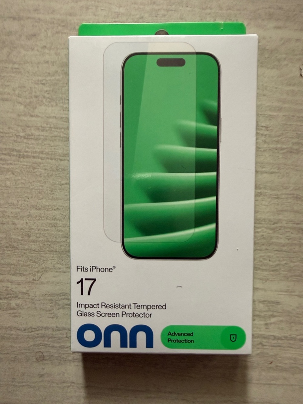 Onn Screen Protector for iPhone 17 - Green Display Image